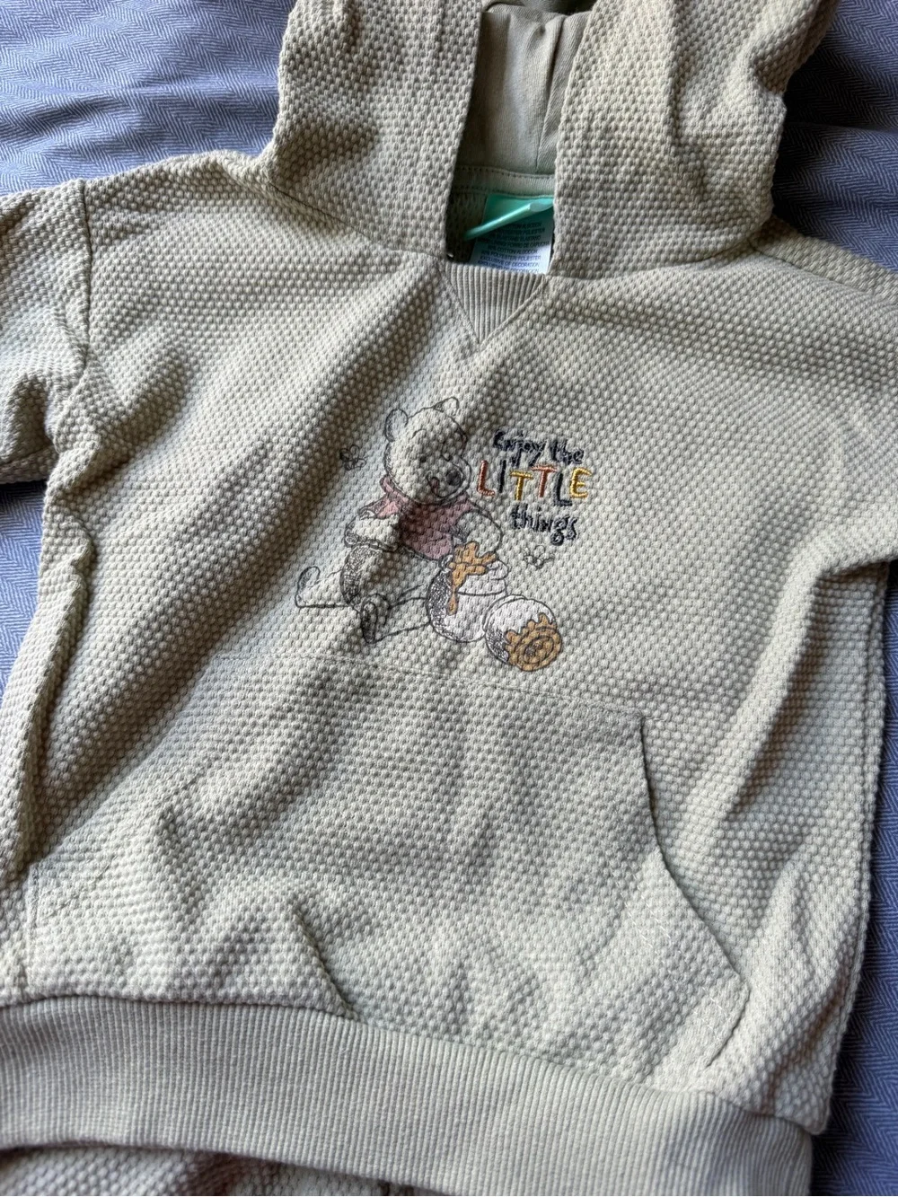DIsney Baby Toddler SS Hoodie  & Shorts Set Bundle- Mickey and Pooh 18MO